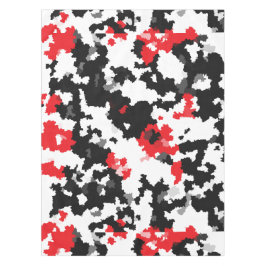 結晶性赤黒白抽象芸術模様 テーブルクロス