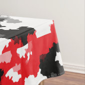 結晶性赤黒白抽象芸術模様 テーブルクロス (インサイチュ)