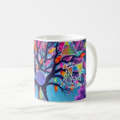 結晶抽象芸術ツリー コーヒーマグカップ (正面右)