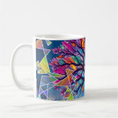 結晶抽象芸術ツリー コーヒーマグカップ (左)