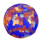 結晶抽象芸術パターン 野球ボール (正面)