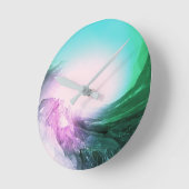 結晶波 ラウンド壁時計 (傾斜)
