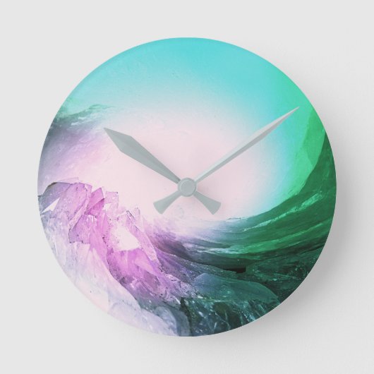 結晶波 ラウンド壁時計 (正面)