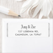 結晶結婚式招待状 ラベル (インサイチュ)