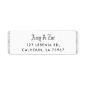 結晶結婚式招待状 ラベル (正面)