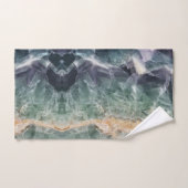 結晶蛍石パターン鮮やかな抽象芸術宝石 バスタオルセット (ハンドタオル)