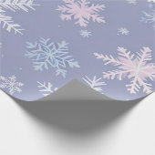 結晶雪片の包み込み紙 ラッピングペーパー (角)