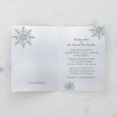 結晶雪結婚片の折り招待状 招待状 (内部)