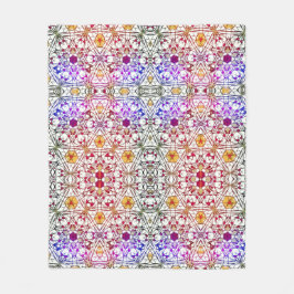 結晶 フリースブランケット