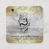 *~*結晶Bohoハンドスネークムーン魔法グレー  スクエア名刺 (正面)