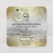 *~*結晶Bohoハンドスネークムーン魔法グレー  スクエア名刺 (裏面)