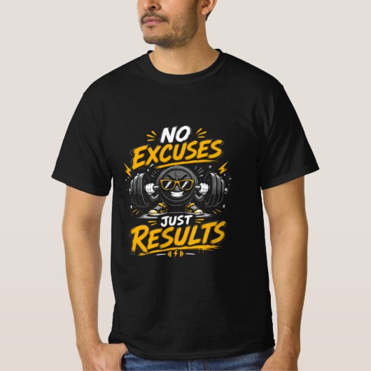 結果だけを求めるジムデザイン Tシャツ (正面)