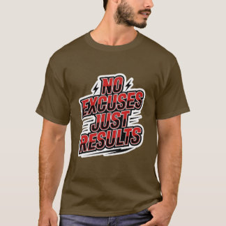 結果だけ – 気合いを入れるアスリート向けモチベーションデザイン Tシャツ