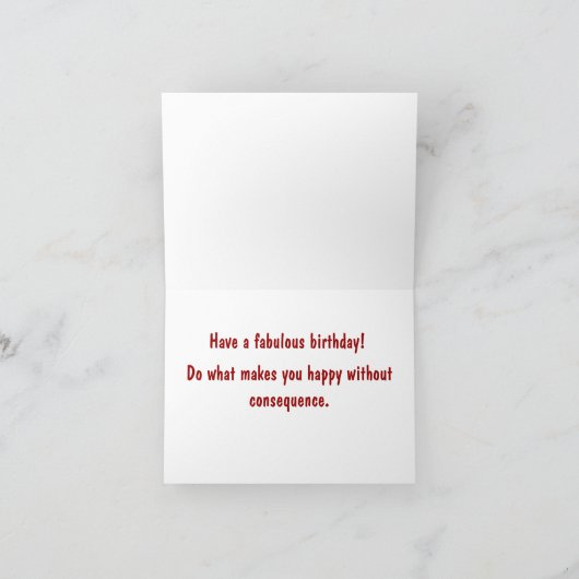 結果なしですばらしい誕生日を…持って下さい カード (内部)