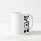 結果に対する未通知のグラインド – 成功やる気を起こさせる コーヒーマグカップ (正面右)