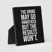 結果に対する未通知のグラインド – 成功やる気を起こさせる フォトプラーク (正面)