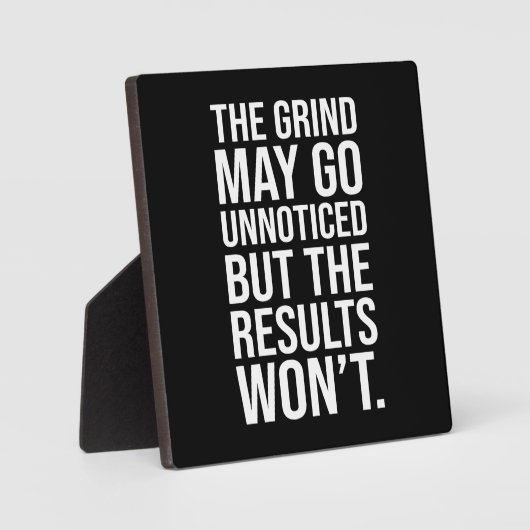 結果に対する未通知のグラインド – 成功やる気を起こさせる フォトプラーク (正面)