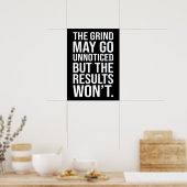 結果に対する未通知のグラインド – 成功やる気を起こさせる ポスター (キッチン)
