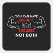 結果も言い訳も両方ではない スクエアシール (正面)