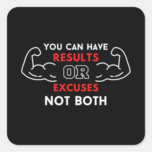 結果も言い訳も両方ではない スクエアシール (正面)