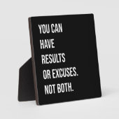 結果や言い訳が有る フォトプラーク (正面)