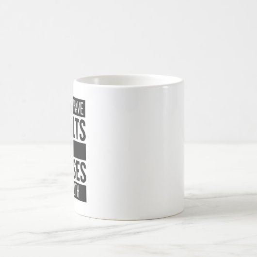 結果や言い訳は両方ともない コーヒーマグカップ (中央)