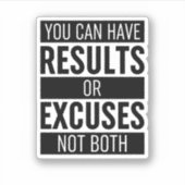 結果や言い訳は両方ともない シール (正面)