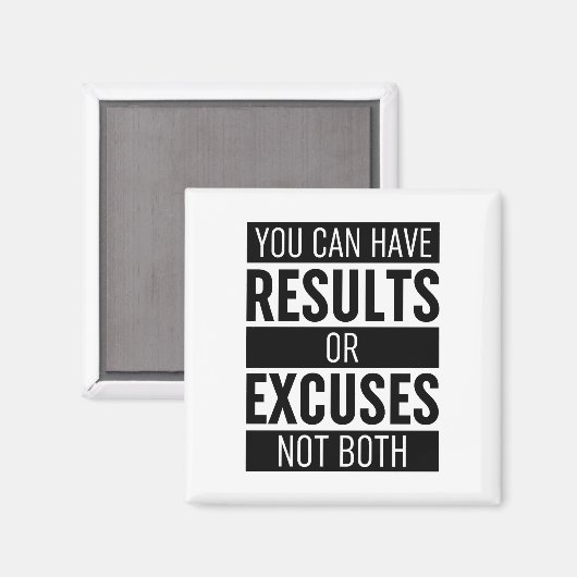 結果や言い訳は両方ともない マグネット (正面/裏面)
