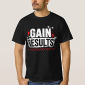 結果を出す フィットネスのモチベーション Tシャツ (正面)