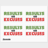 結果又は弁解 |ボディビル引用文 |ヴィンテージ 長方形シール (シート)