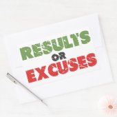 結果又は弁解 |ボディビル引用文 |ヴィンテージ 長方形シール (封筒)