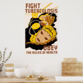 結核と健康の規則に従って闘う ポスター (キッチン)