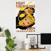 結核と健康の規則に従って闘う ポスター (ホームオフィス)