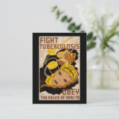 結核と健康の規則に従って闘う ポストカード (スタンド正面)