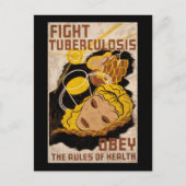 結核と健康の規則に従って闘う ポストカード (正面)