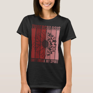 結核は私の精神のひまわりの花を壊すことができない Tシャツ