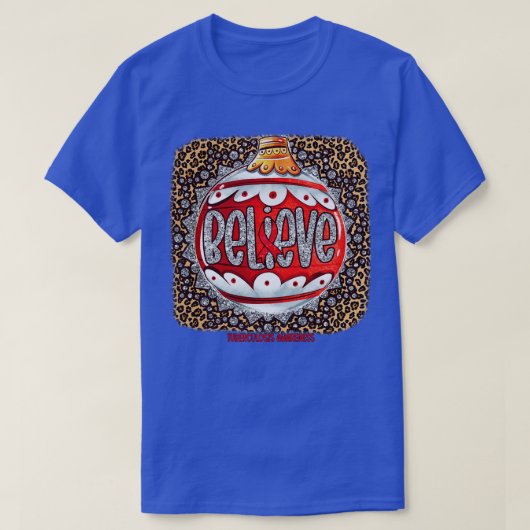 結核認識度信じオーナメントヒョウch tシャツ (デザイン正面)
