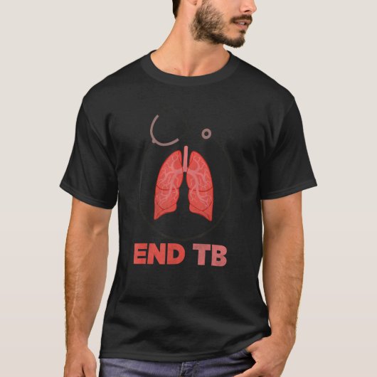 結核認識度終末TB世界結核デー1 Tシャツ (正面)