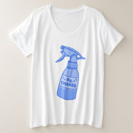 結構です スプレーボトル サッサーなユーモア プラスサイズTシャツ