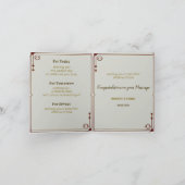 結王室の合を望むグ結婚レイの挨拶 サンキューカード (内部)