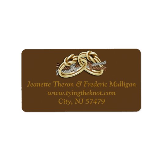 結節ラベルの結び付け ラベル (正面)