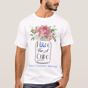 結節硬化症の治療を期待する花 Tシャツ