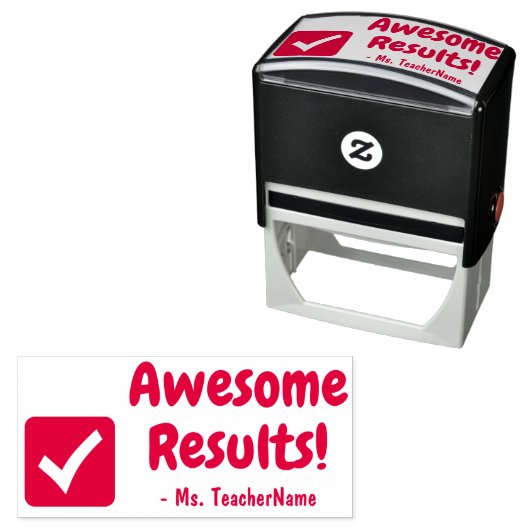 「結素晴らし果！」 確認用ゴム印 セルフインキングスタンプ (インサイチュ)