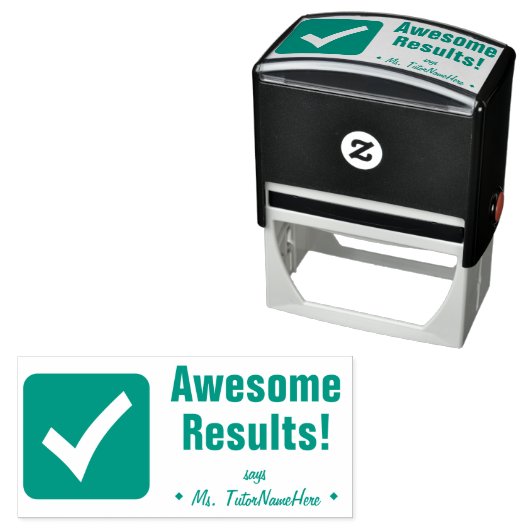 「結素晴らし果！」 確認用ゴム印 セルフインキングスタンプ (インサイチュ)