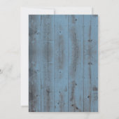 結素朴び結ぶフローラダスティブルー結婚ズ 招待状 (裏面)