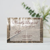 結素朴婚の出欠確認カード 出欠カード (スタンド正面)