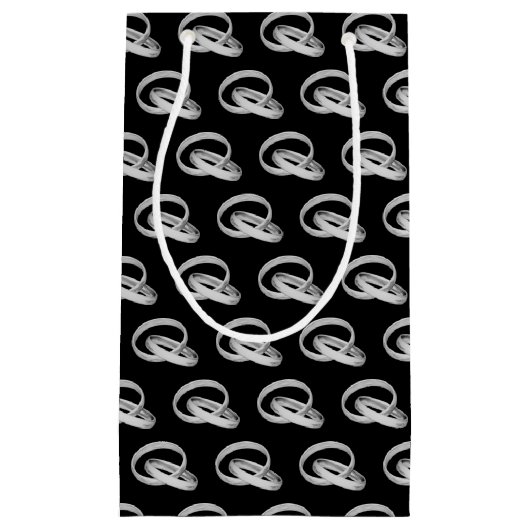 結結婚合した銀の帯 スモールペーパーバッグ (正面)