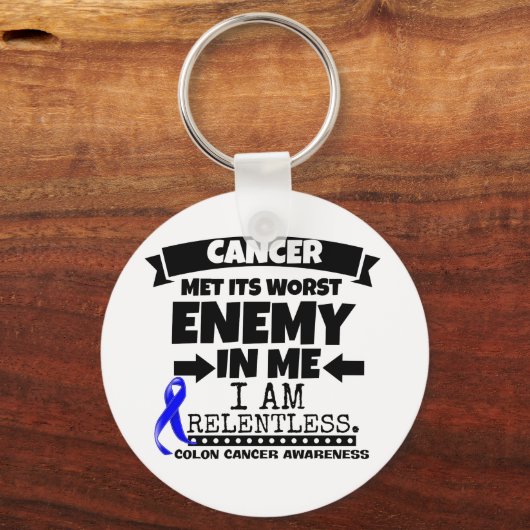 結腸がんが私の中で一番悪い敵に出会った キーホルダー (正面)