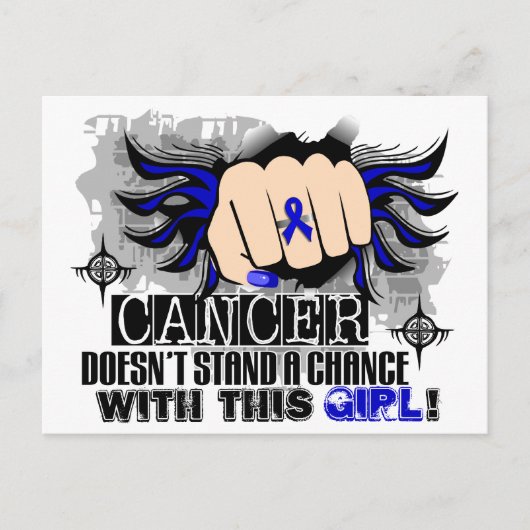 結腸がんには耐えられない ポストカード (正面)