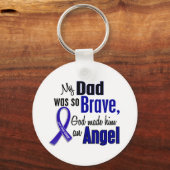 結腸がんエンジェル1パパ キーホルダー (正面)